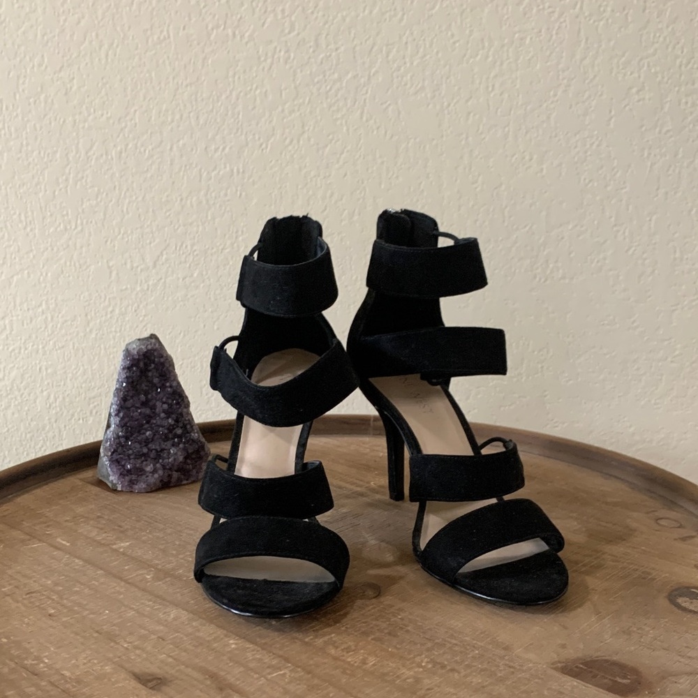 Nine West Black Strappy Heels